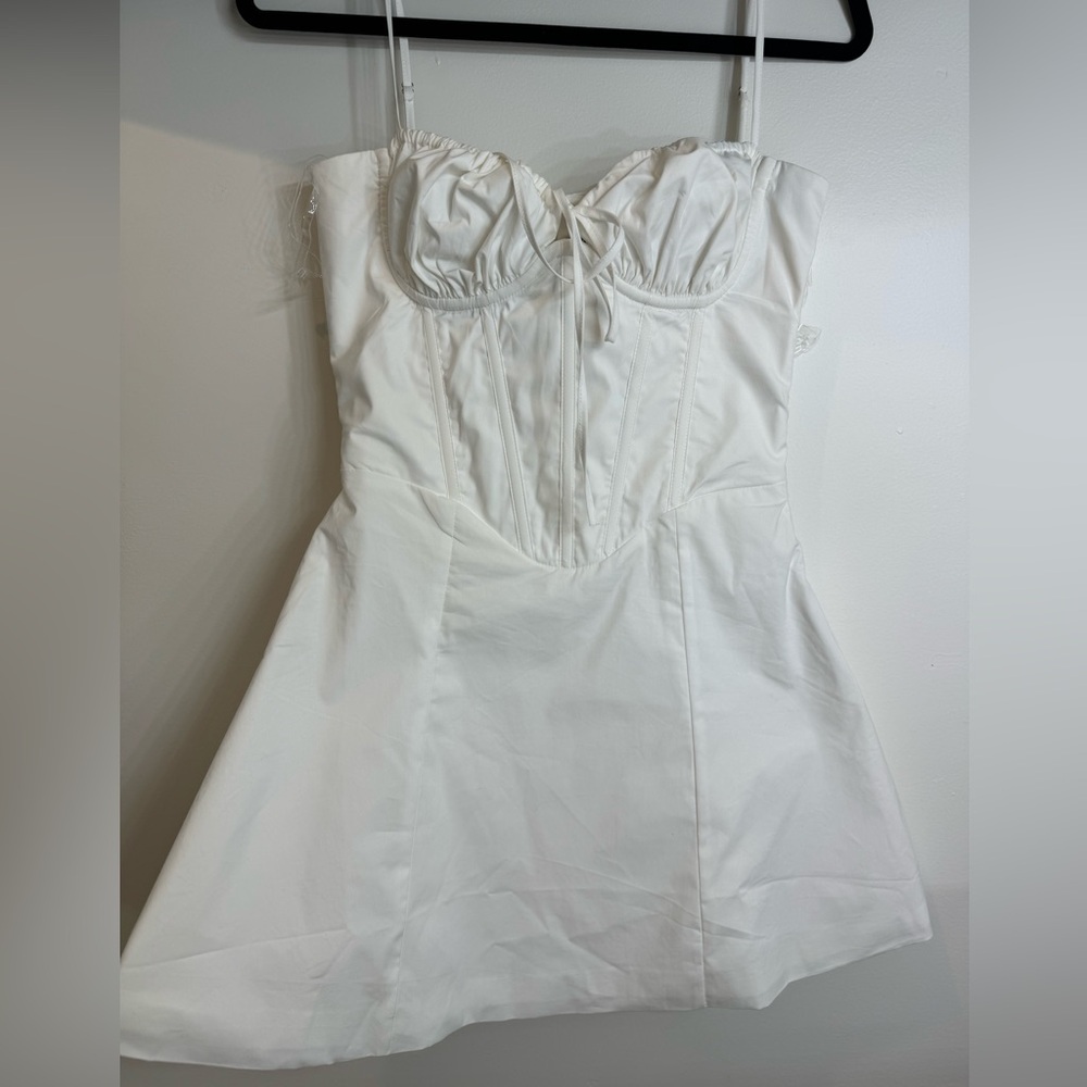 BabyBoo Lacey Ivory Mini Dress